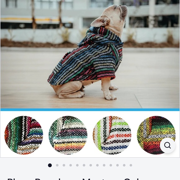 Multicolor Striped Knit Dog Hoodie - Cozy Pet Sweater - Picture 2 of 7